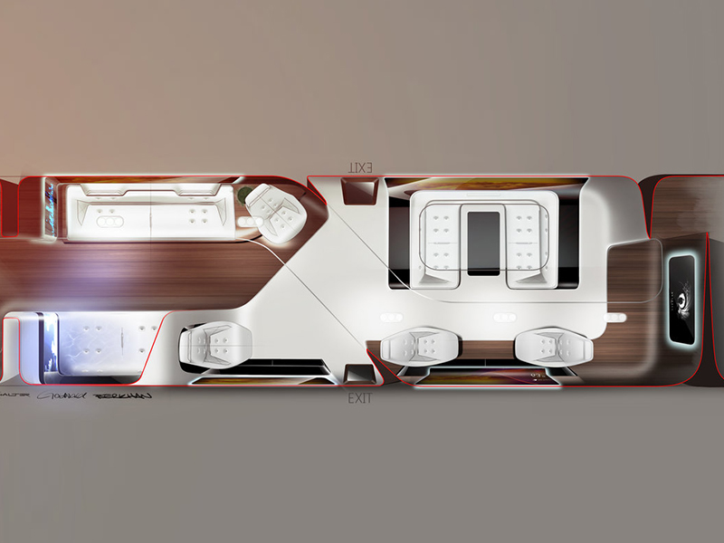 قمرة طائرة خاصة بتصميم سيارة Mercedes-AMG الرياضية